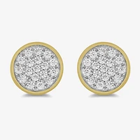 1/4 CT. T.W. Lab Grown White Diamond 14K Gold Over Silver 8.3mm Round Stud Earrings