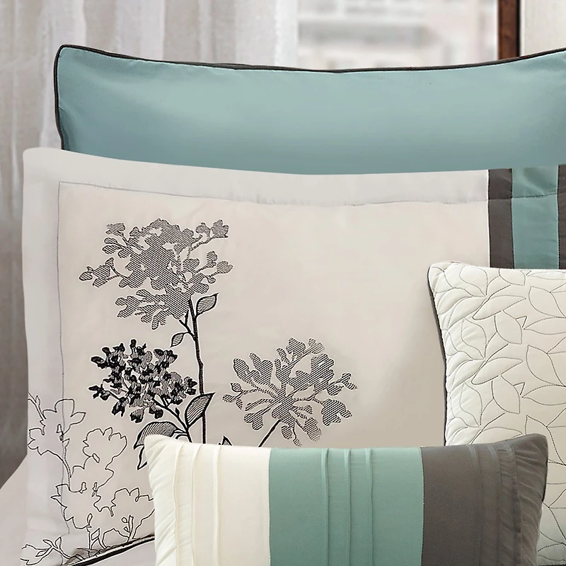 Riverbrook Home Emile 8-pc. Midweight Embroidered Comforter Set