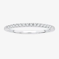 Womens 1/10 CT. T.W. Natural White Diamond 10K Gold Wedding Band