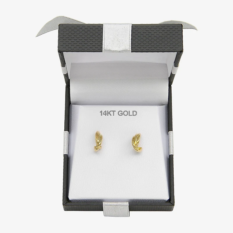 C-Hoop Womens 14K Gold 10mm Hoop Earrings
