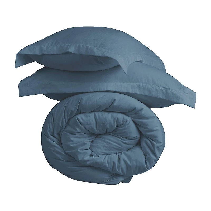 Swift Home Premium Ultra Soft Washed Crinkle Duvet Cover Set