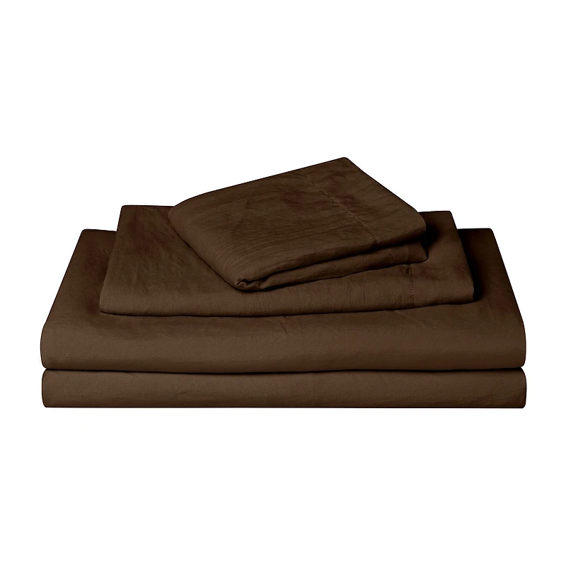 Swift Home Modern Prewashed Crinkle Reversible Duvet Cover Set