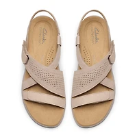 Clarks Womens Maelynn Gem Adjustable Strap Flat Sandals