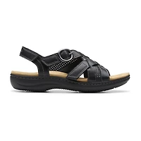 Clarks Womens Laurieann Mae Adjustable Strap Flat Sandals