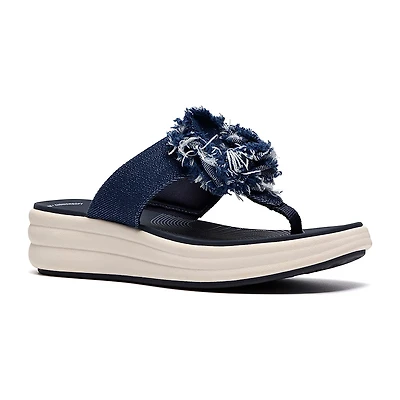 Clarks Womens Drift Rose Wedge Sandals
