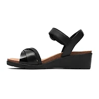 Clarks Womens Kacha Twist Wedge Sandals