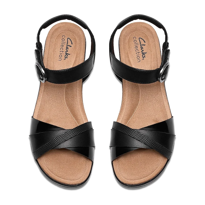 Clarks Womens Kacha Twist Wedge Sandals
