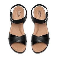 Clarks Womens Kacha Twist Wedge Sandals