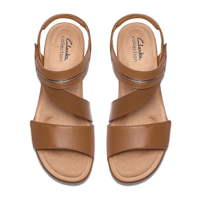 Clarks Womens Kacha Wave Wedge Sandals