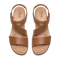 Clarks Womens Kacha Wave Wedge Sandals
