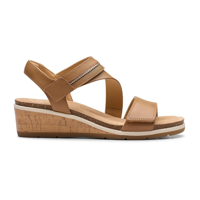 Clarks Womens Kacha Wave Wedge Sandals