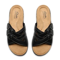 Clarks Womens Laurieann Opal Flat Sandals