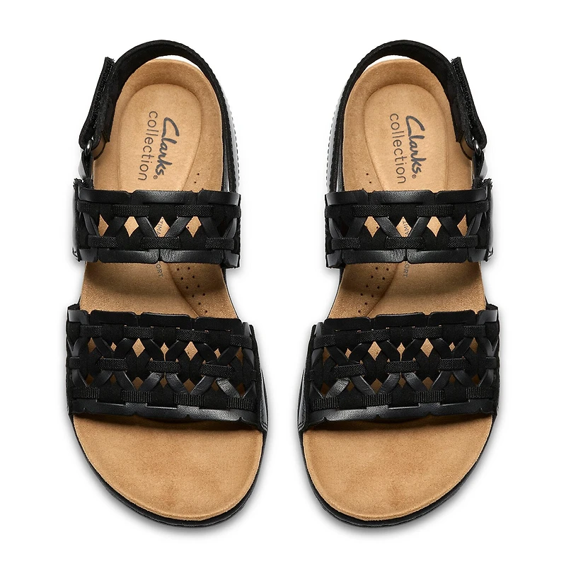 Clarks Womens Laurieann Lily Adjustable Strap Flat Sandals