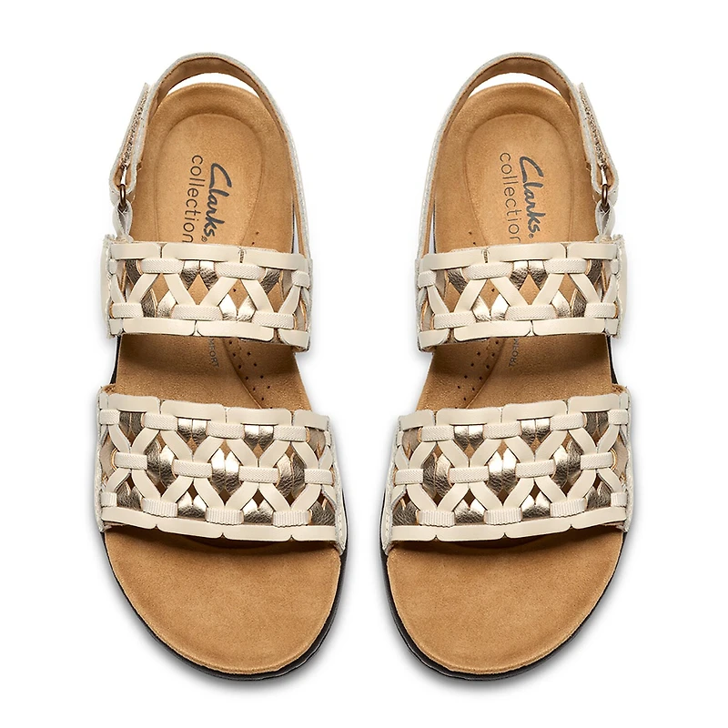 Clarks Womens Laurieann Lily Adjustable Strap Flat Sandals