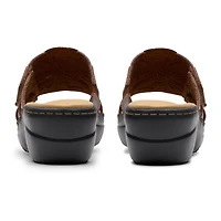 Clarks Womens Merliah2 Belle Wedge Sandals Wide Width