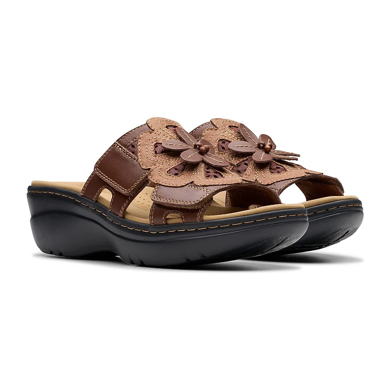 Clarks Womens Merliah2 Belle Wedge Sandals Wide Width