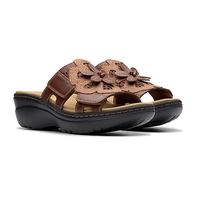 Clarks Womens Merliah2 Belle Wedge Sandals Wide Width