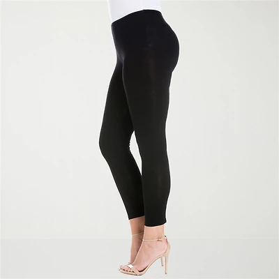 24seven Comfort Apparel Womens Knit 28 1/2" Plus 7/8 Ankle Legging