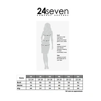 24seven Comfort Apparel Womens Knit 28 1/2" Plus 7/8 Ankle Legging
