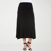 24seven Comfort Apparel Womens Plus Maxi Skirt