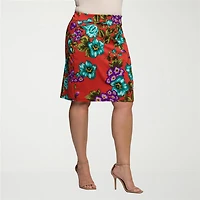 24seven Comfort Apparel Womens Plus Pencil Skirt