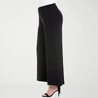 24seven Comfort Apparel Womens Plus Flare Palazzo Pant