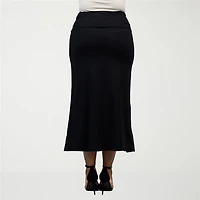 24seven Comfort Apparel Womens Plus Maxi Skirt