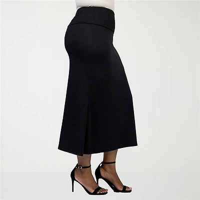 24seven Comfort Apparel Womens Plus Maxi Skirt