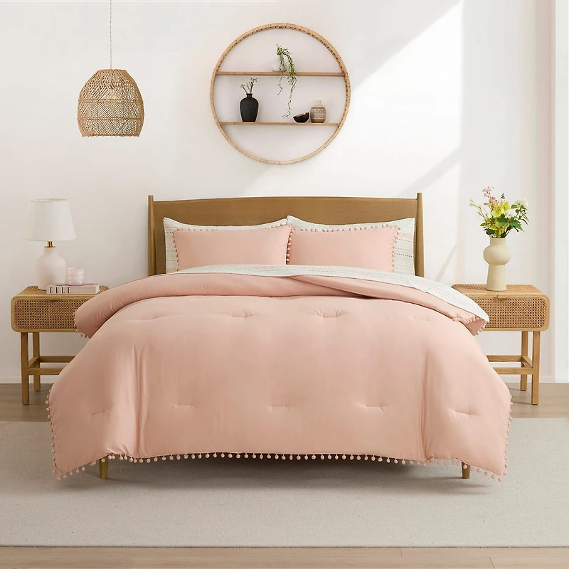 Sweet Home Collection Pompom Kids Bed A Bag Comforter Set