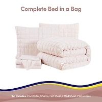 Sweet Home Collection Marshmallow Pouf Kids Bed A Bag Comforter Set