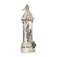 Roman 11"H Lighted Swirl Deer Eating Snowman Nose Christmas Tabletop Decor