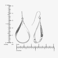 Silver Reflections Womens Pure Silver Over Brass Drop Earrings