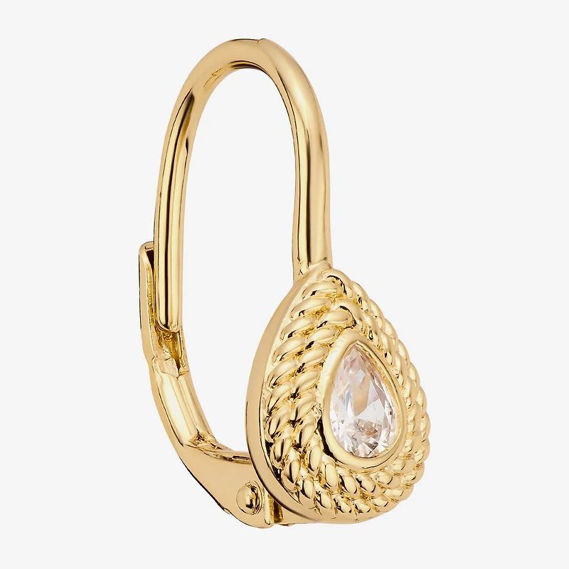 Sparkle Allure Womens Cubic Zirconia 14K Gold Over Brass Drop Earrings