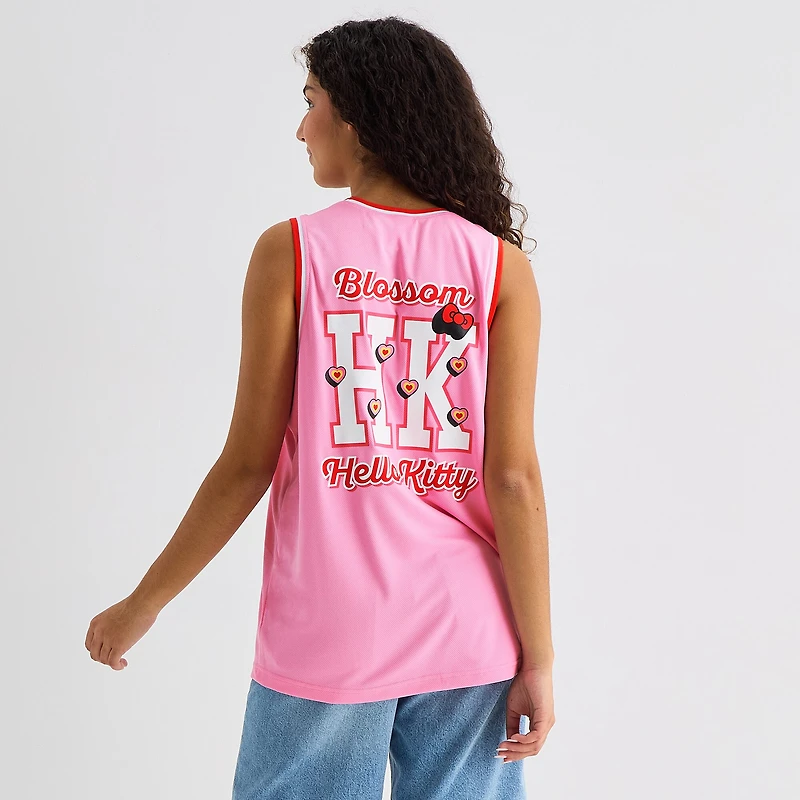 Hello Kitty® And Friends X The Powerpuff Girls™ Womens Juniors Crew Neck Basketball Jersey