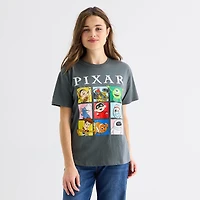 Pixar Boyfriend Tee Womens Juniors Crew Neck Short Sleeve Regular Fit Graphic T-Shirt