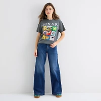 Pixar Boyfriend Tee Womens Juniors Crew Neck Short Sleeve Regular Fit Graphic T-Shirt