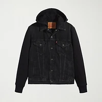 Levi's® Hybrid Hoodie Mens Denim Hooded Lightweight Trucker Jacket