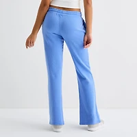 Arizona Womens Juniors Flare Mid Rise Sweatpant