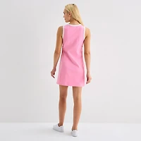 St. John's Bay Womens Crew Neck Sleeveless Sheath Dress