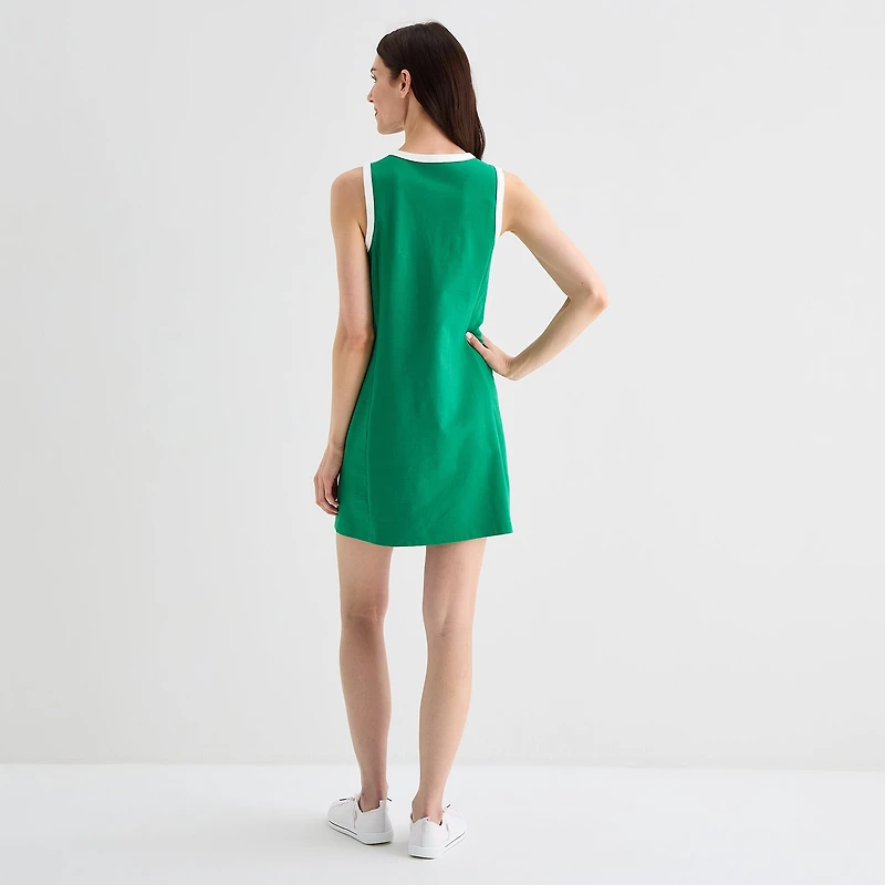 St. John's Bay Womens Crew Neck Sleeveless Sheath Dress
