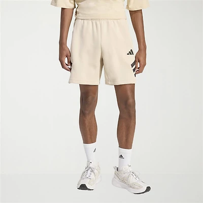adidas Future Icons Woven 3 Stripe Mens 7" Mid Rise Workout Shorts