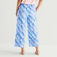 Sleep Chic Womens Poplin Pajama Capri Pant