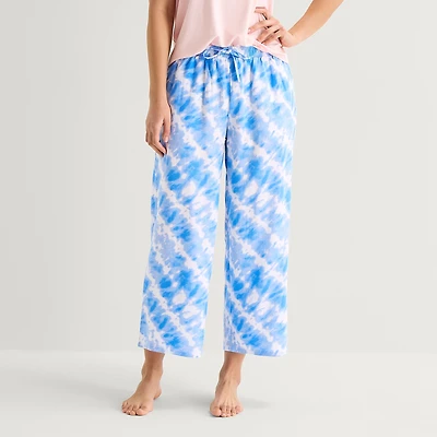 Sleep Chic Womens Poplin Pajama Capri Pant