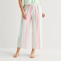 Sleep Chic Womens Poplin Pajama Capri Pant