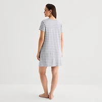 Liz Claiborne Cool and Calm Womens Short Sleeve Crew Neck Nightshirt