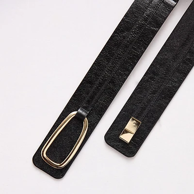 Worthington Stretch Belt With Oversized Hook Hardware Womens