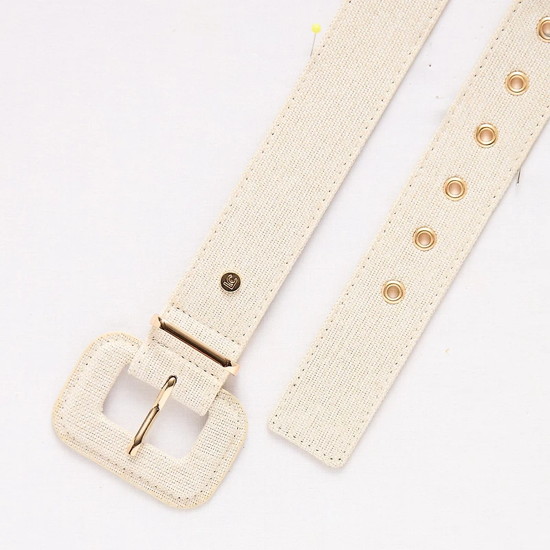 Liz Claiborne Fabric Pant Belt With Metal Keeper Womens