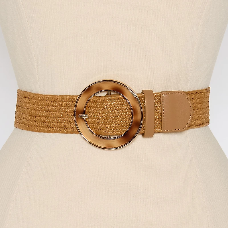 Liz Claiborne O-Ring Buckle Stretch Belt Womens