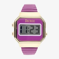 Decree® Womens Stainless Steel Digital Expansion Bracelet Watch