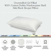 Ella Jayne Overstuffed 100% Cotton Dobby-Box Shell Firm Back/Side Sleeper Down Alternative Gel Filled Pillow